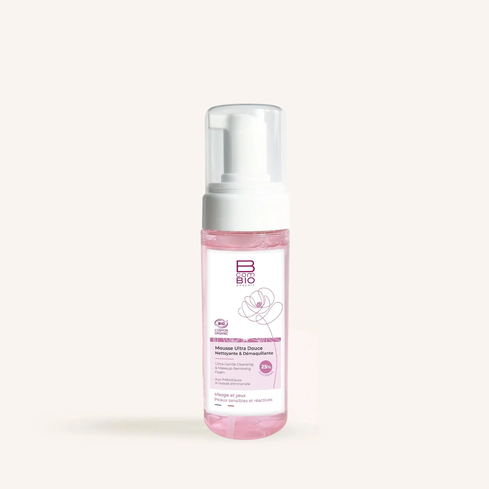 Mousse Nettoyante Ultra Douce et Démaquillante BcomBIO