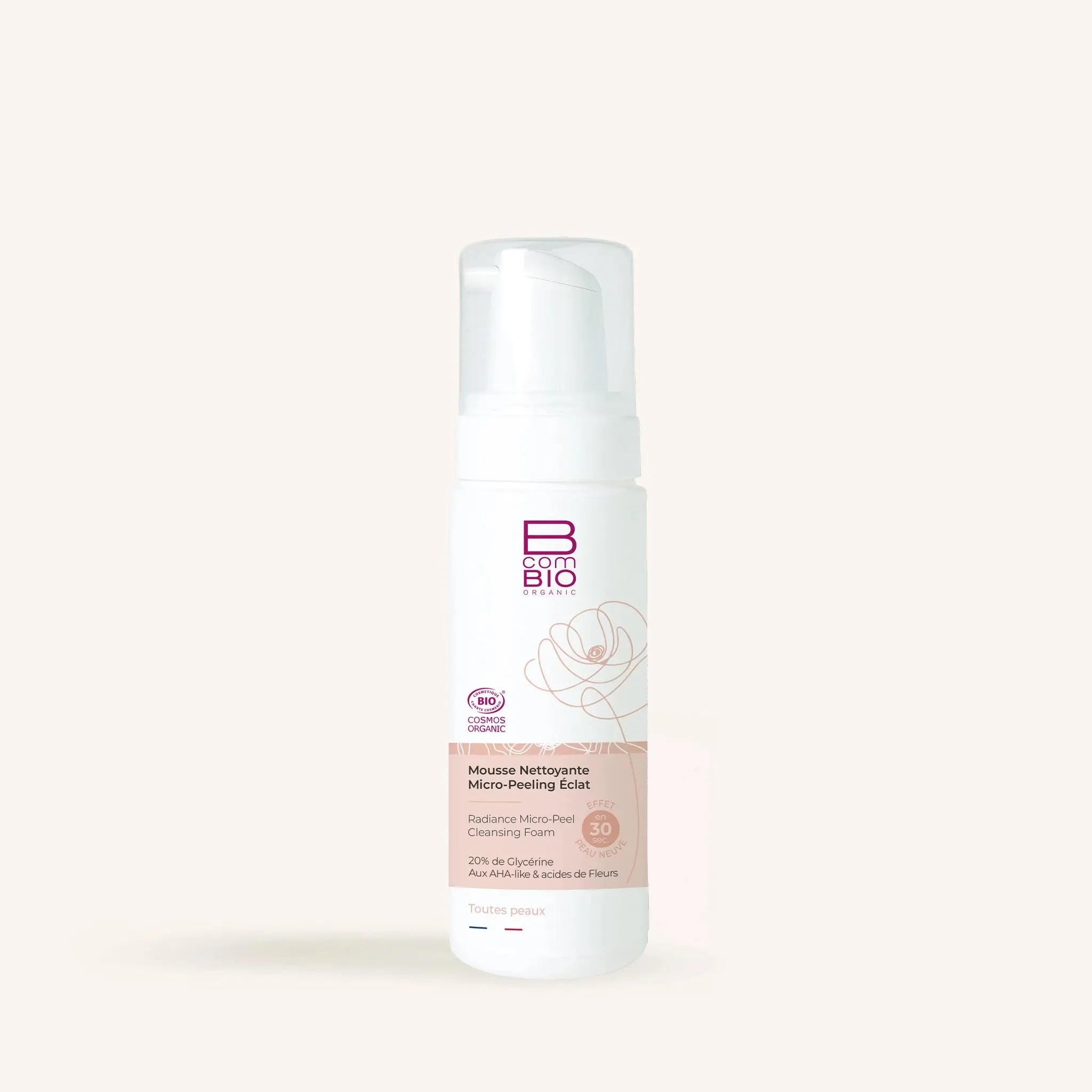Mousse Nettoyante Micro-peeling Eclat BcomBIO